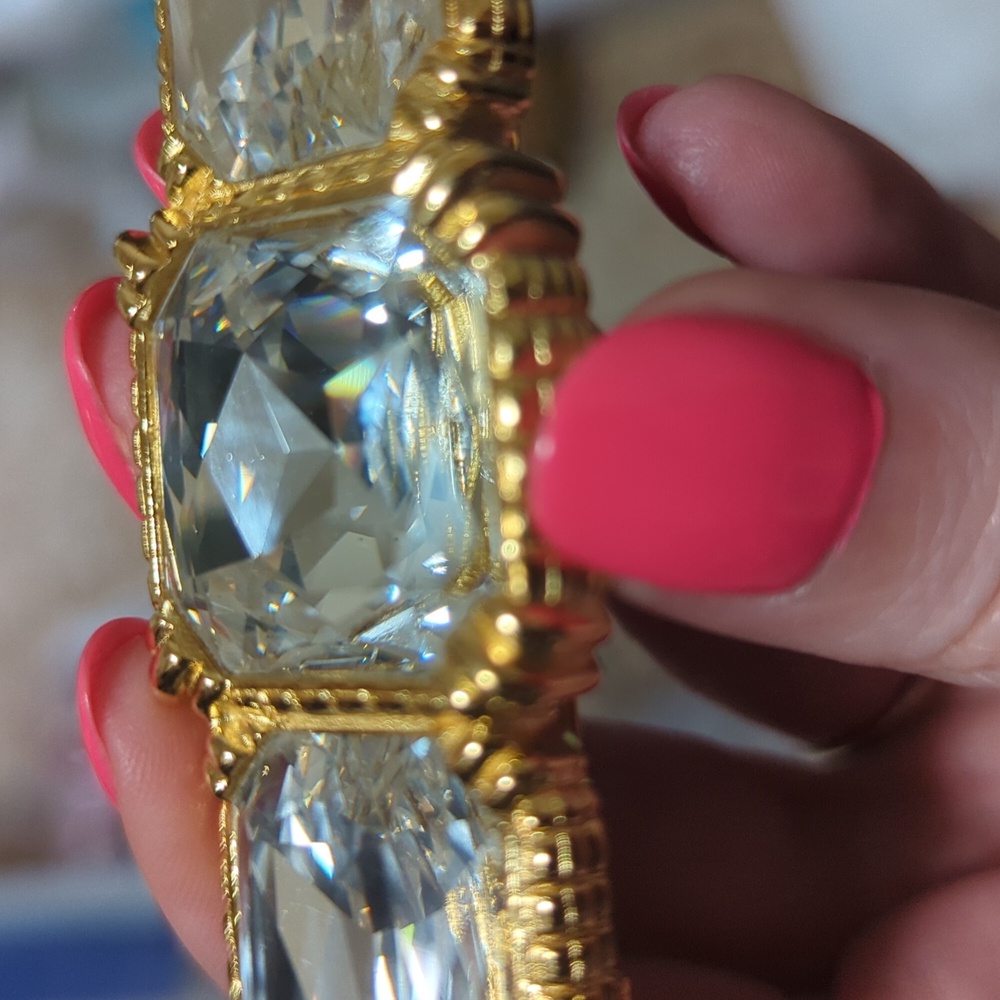 Vintage Christian Dior Germany Large Crystal Brooch - Picture 10 of 11